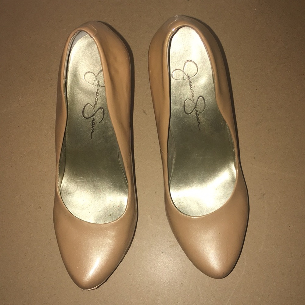 Nude platform heels size 7.5